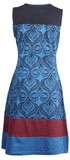 Damask Pattern Print Designed Sleeveless Dress. - craze-trade-limited