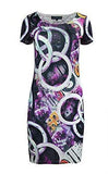 Abstract Printed Short Sleeved Dress. - craze-trade-limited