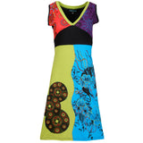 Ladies Sleeveless Dress With Embroidery Work. - TATTOPANI