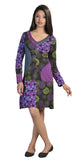 pruple long sleeve dress