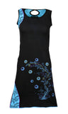 Ladies Sleeveless Dress With Embroidery work. - TATTOPANI