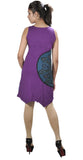 Side Embroidery Floral & Mandala Print Dress. - craze-trade-limited