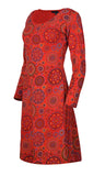 Copy of womens-long-sleeve-dress-with-all-over-mandala-print-evening-dress