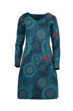 sleeve womens blue dress