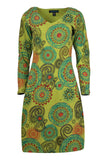 sleeve womens green dress