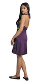 Halter Neck Dress With Diamond Patch Design. - TATTOPANI