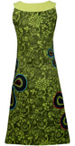 Side Flower Patches & Floral Pattern Sleeveless Dress. - craze-trade-limited