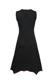 ladies-sleeveless-v-neck-dress-with-colorful-patch-and-embroidery