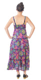 Strap Maxi Dress With Multicolored Pattern. - TATTOPANI