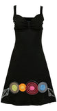 Sleeveless Evening Sun Dress With Colorful Embroidery. - craze-trade-limited