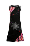 Ladies Dress With Embroidery & Circle Pattern Design. - TATTOPANI