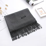Luxury Solid Women Scarf Winter Cashmere Pashmina Shawls Warm Lady Blanket Wraps Bufanda Scarves Tassel Neck Echarpe 2020
