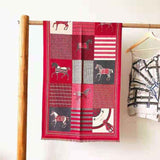 Luxury brand Winter New Carriage Scarf Warm Shawl Thicken Tassels Horse cashmere-like fashion show poncho cape womens pashmina