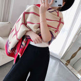 Luxury brand Winter New Carriage Scarf Warm Shawl Thicken Tassels Horse cashmere-like fashion show poncho cape womens pashmina