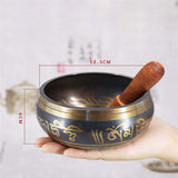 Tibetan Meditation Singing Bowl Nepalese Buddhist Tibetan Chanting Yoga Bowl Buddhist Sound Therapy Bowl Copper Religion Carft
